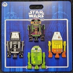 DISNEY Star Wars Droid Movable Pin Set (4 Pieces) Limited Release, NWT